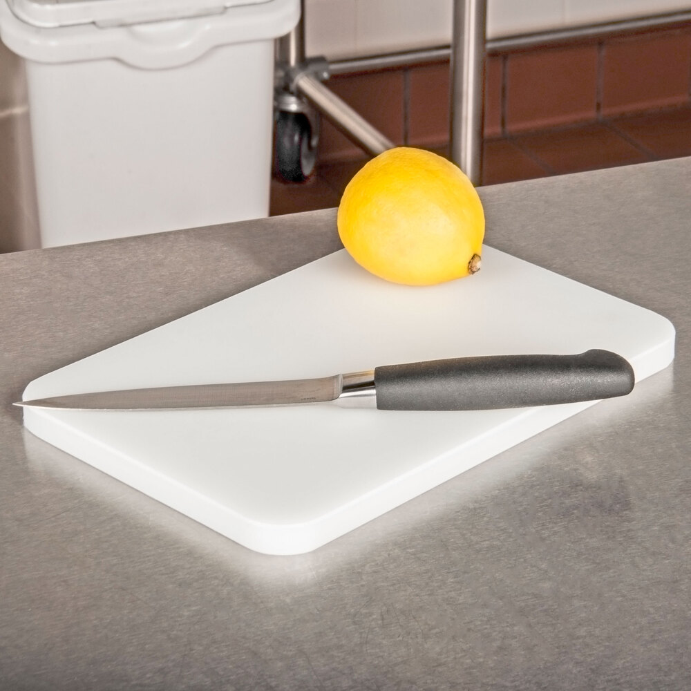 San Jamar CB6912WH White 6" x 9" x 1/2" White Bar Cutting Board