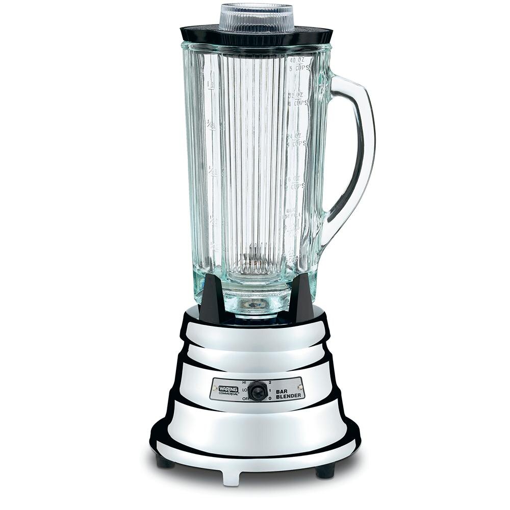 Waring BB900G 0.5 HP 2 Speed Chrome Commercial Bar Blender with 40 oz