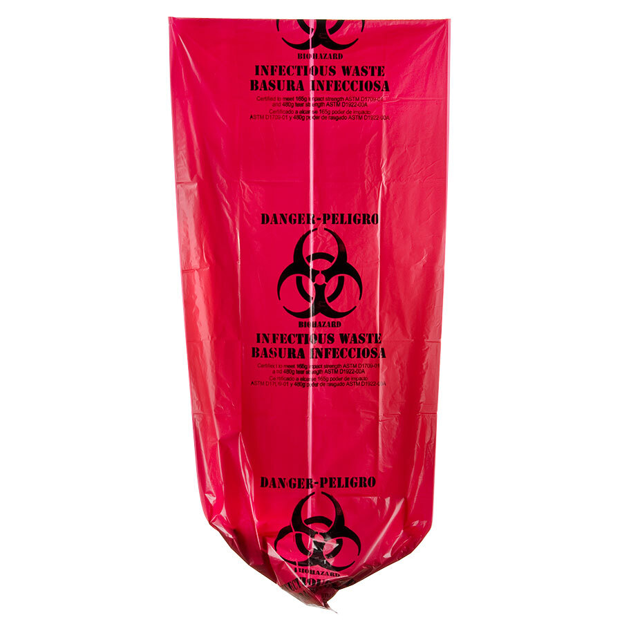 4045 Gallon 40" X 47" Red Isolation Infectious Waste Bag / Biohazard