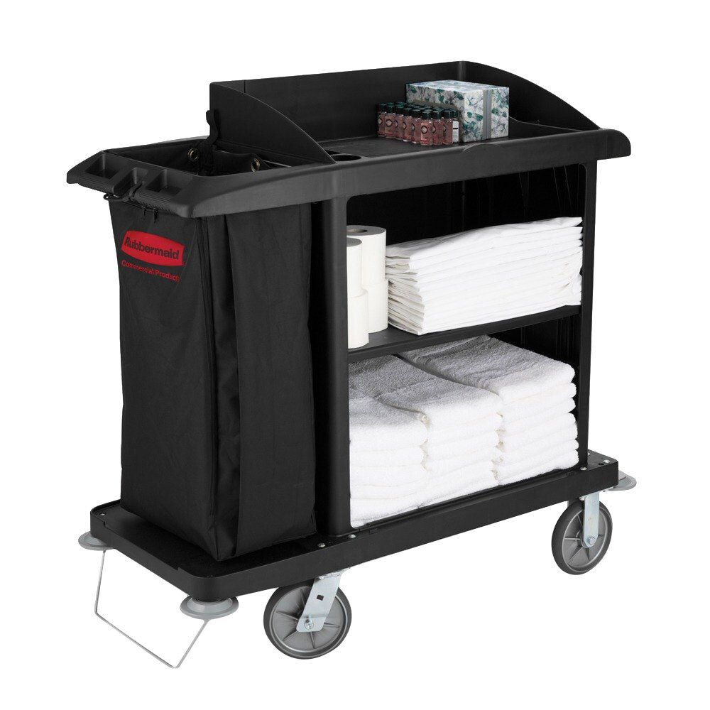 Rubbermaid 6190 Compact Housekeeping Cart (FG619000BLA)