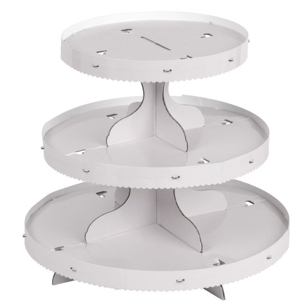 Wilton 1512127 3Tier White Disposable Cupcake Treat Stand