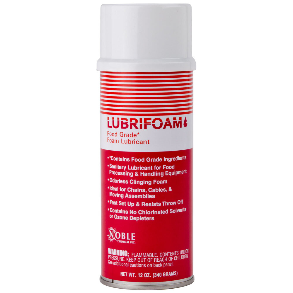 Noble Chemical Lubrifoam Food Grade Spray Grease (AMR A323) 12 oz