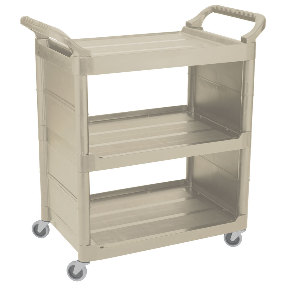 Rubbermaid FG342100 Platinum Bussing Cart with End Panels