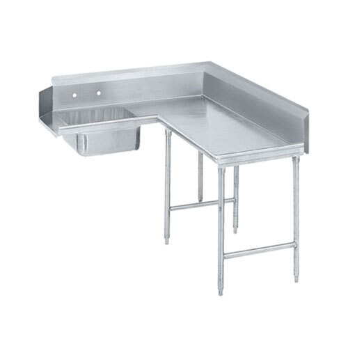Right Table Advance Tabco DTSK7048 4' Standard Stainless Steel Soil L