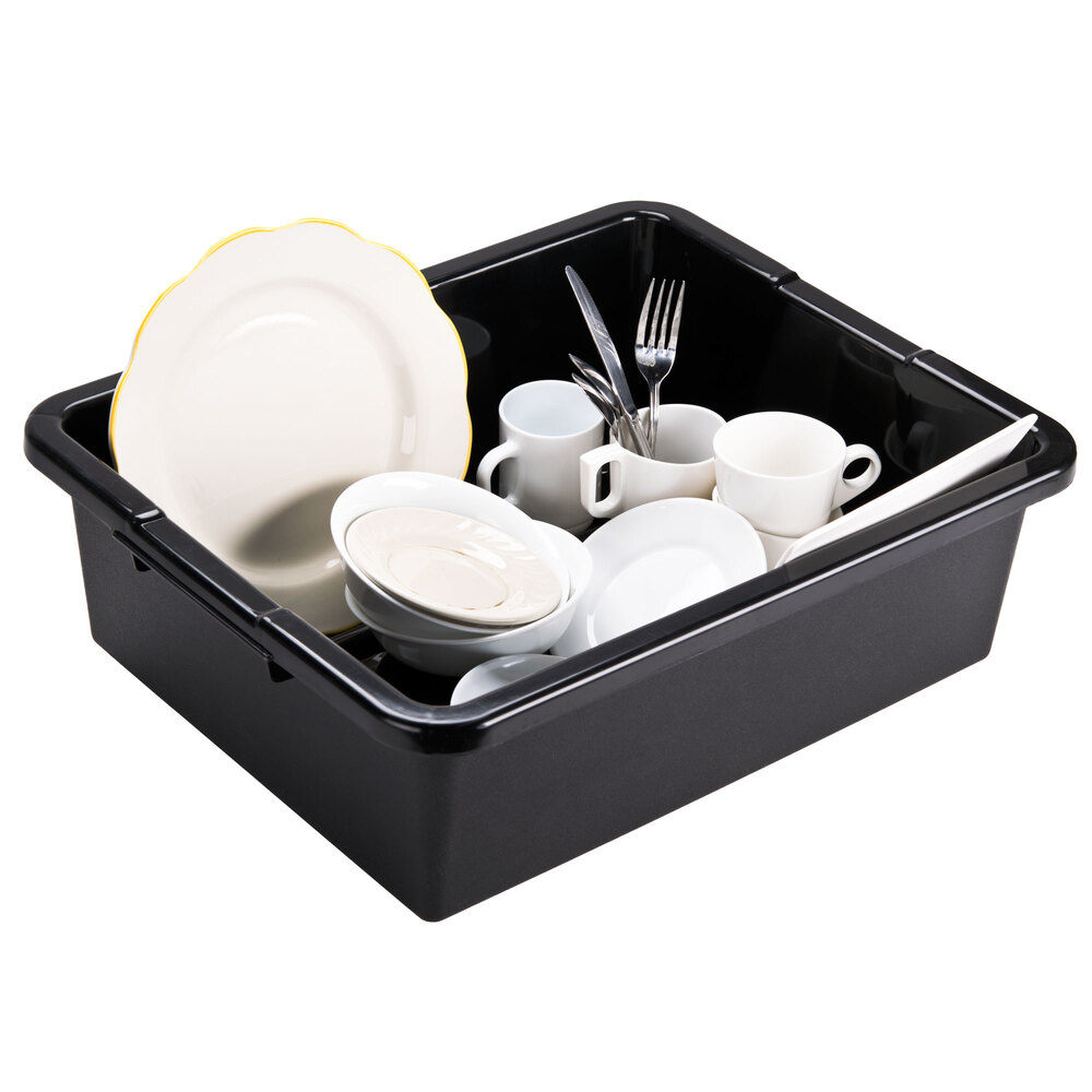 Tablecraft 1557B Black 21" x 17" x 7" Heavy Duty Polyethylene Plastic