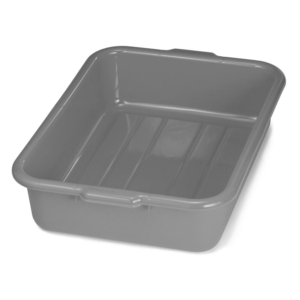 Tablecraft 1529G Gray 21" x 16" x 5" Polyethylene Plastic Bus Tub, Bus Box