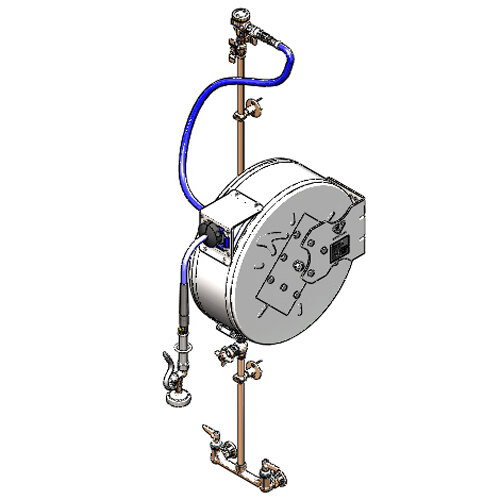 T&S B1444CV 50' Enclosed Hose Reel with 8" Centers, B0107 Spray