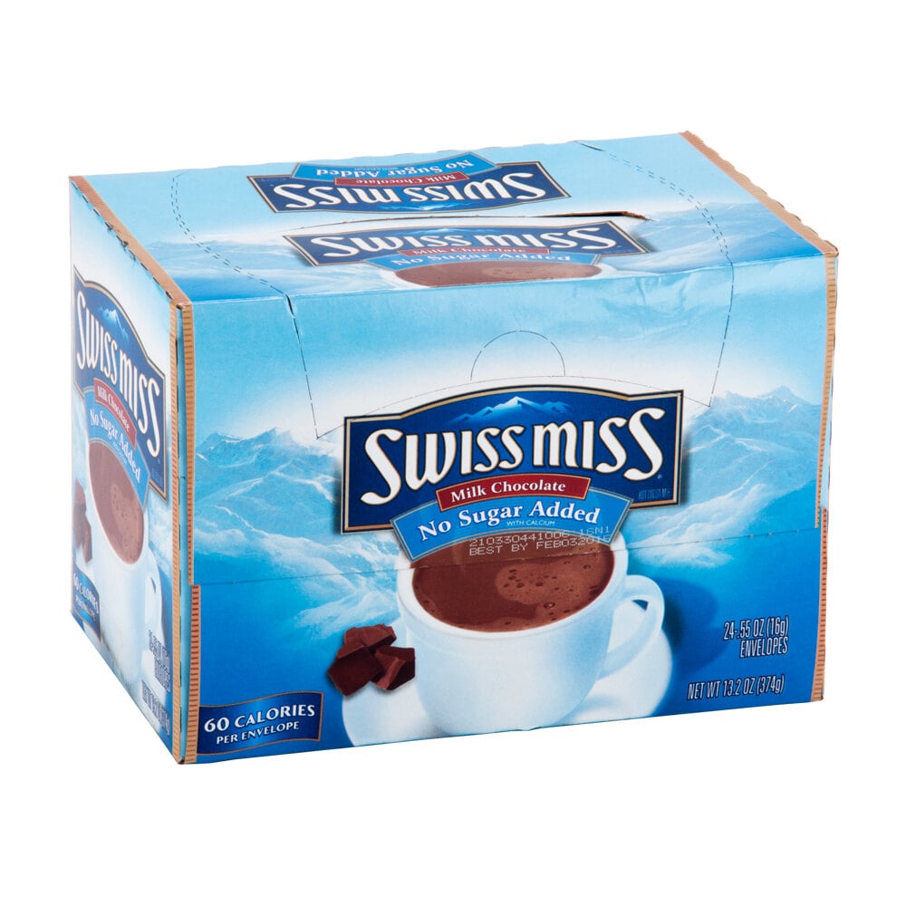 Swiss Miss No Sugar Added Hot Chocolate Mix 24 / Box