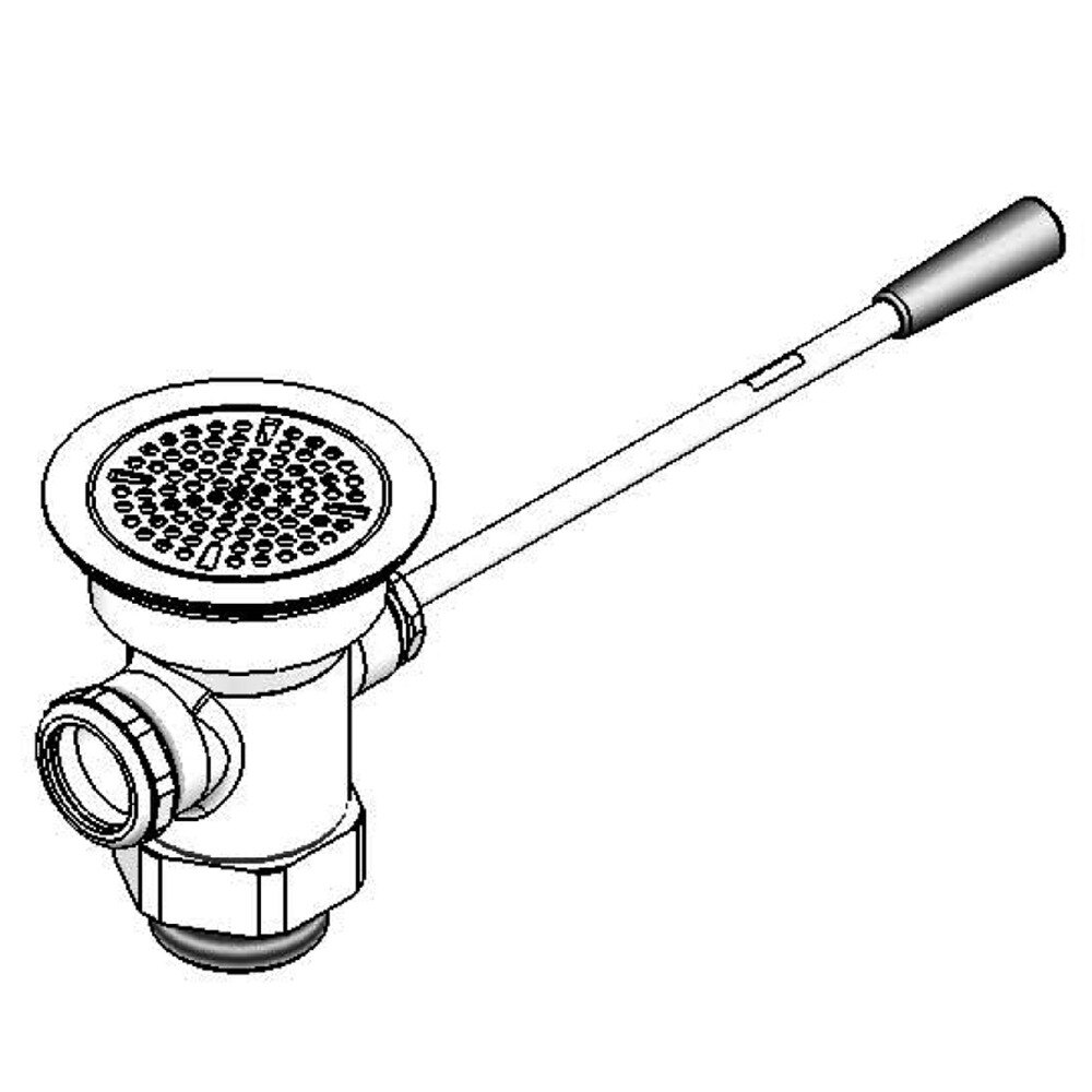 T&S B3960BSP Waste Drain Valve with Lever Handle, 3" Sink Opening