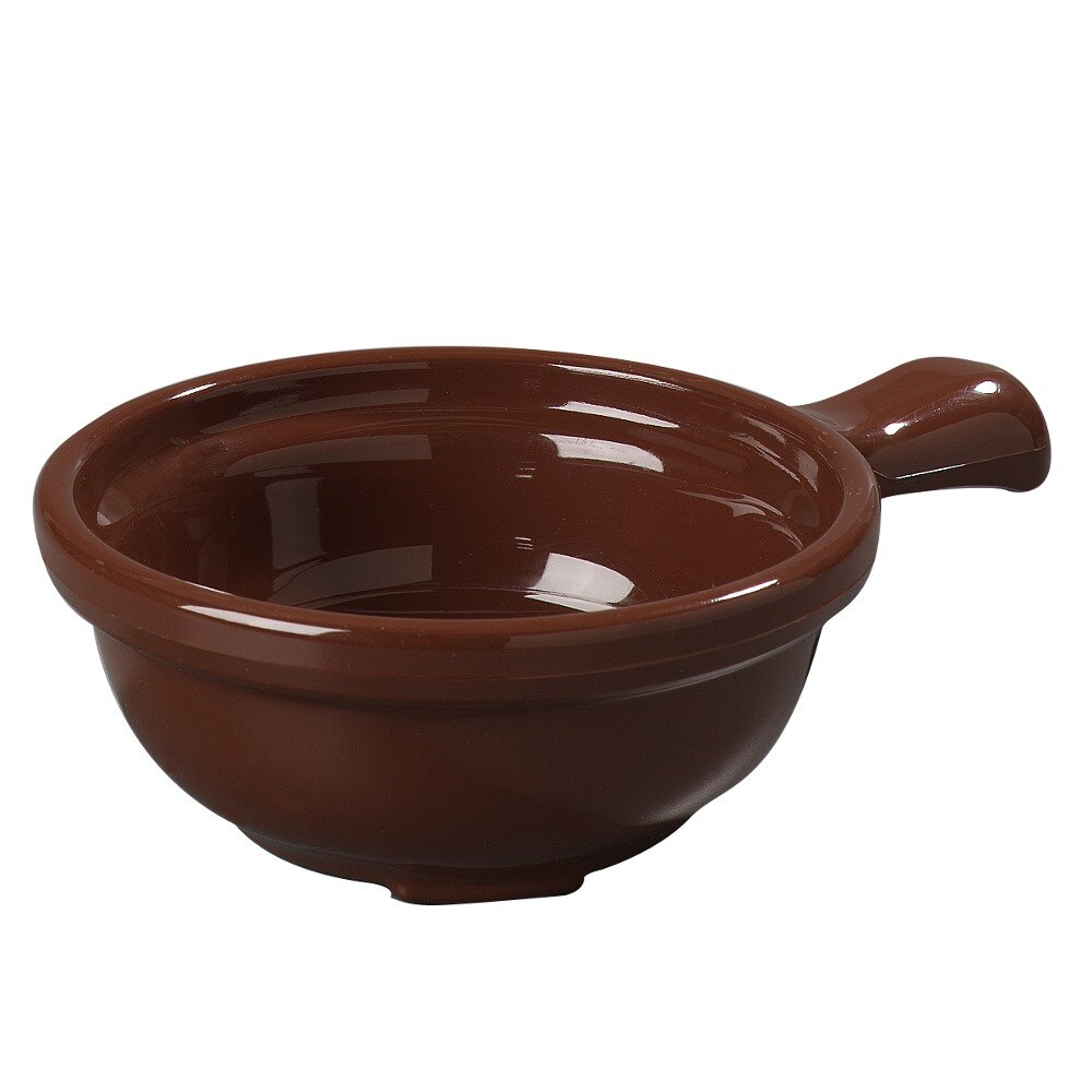 Carlisle 700828 Lenox Brown 12 oz. Polycarbonate Handled Soup Bowl 24