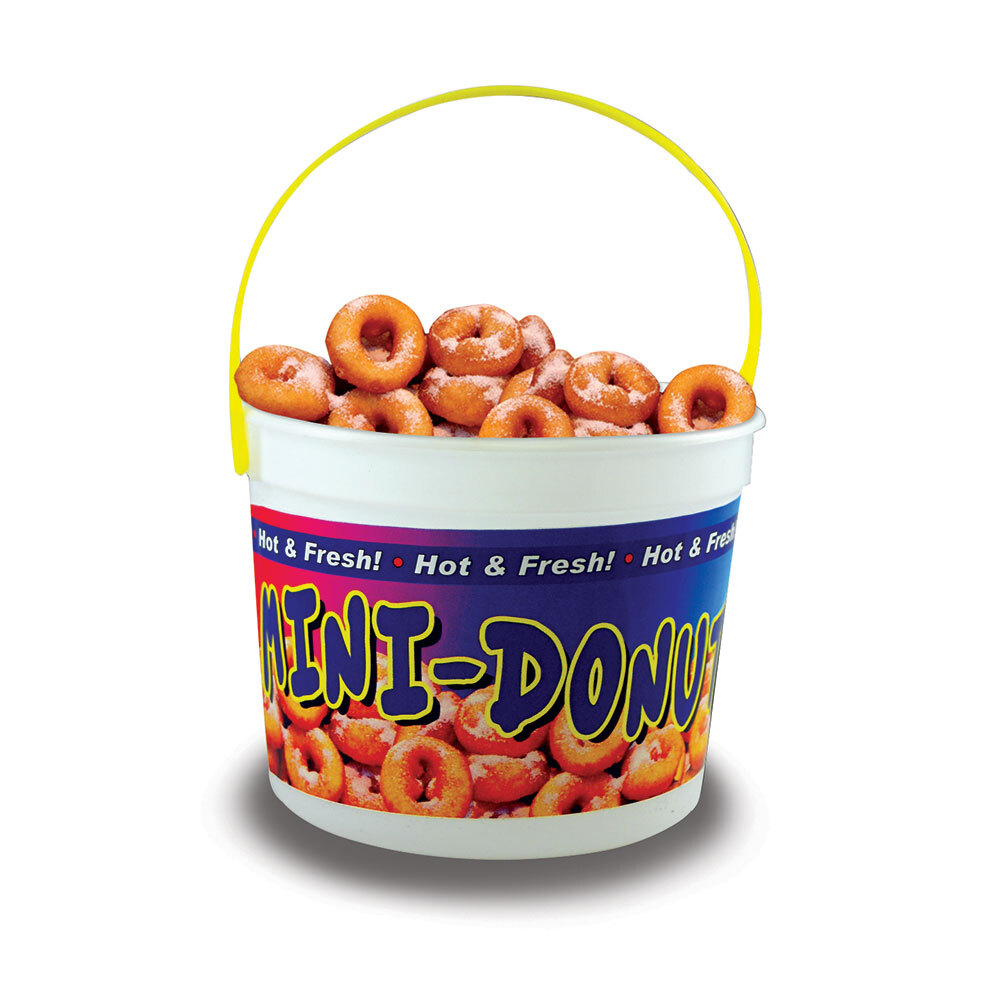 48 oz. Plastic Mini Donut Bucket with Handle 160 / Case