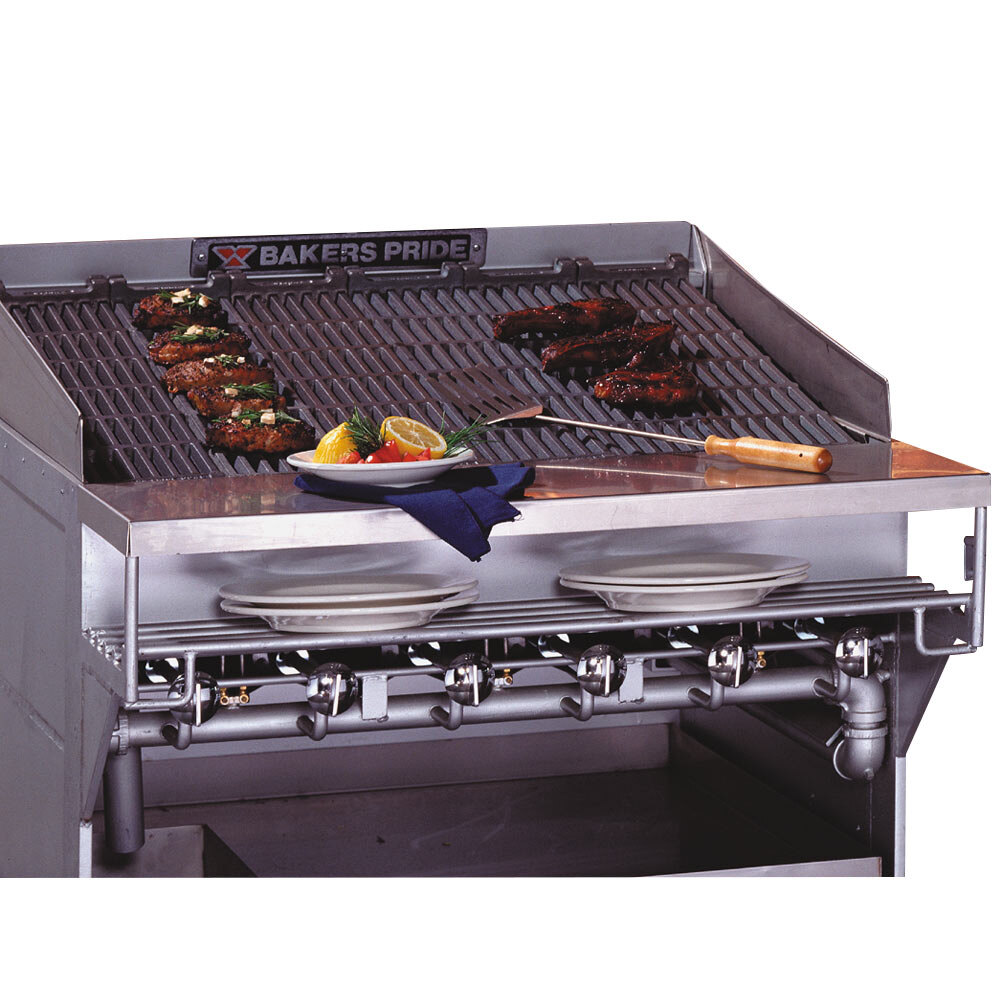 Bakers Pride CH8 Radiant Charbroiler Stainless Steel Plate Shelf and