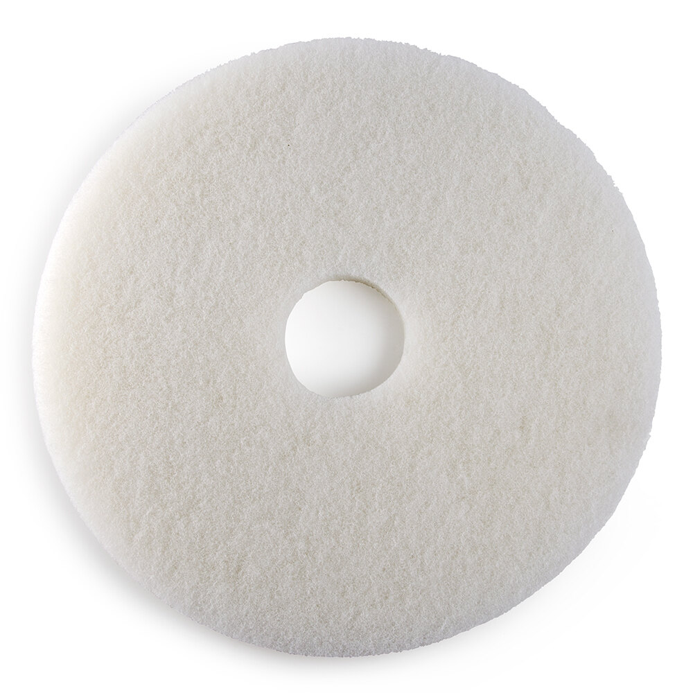 12" White Polishing Floor Pad 5 / Case