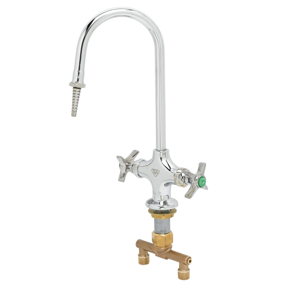 T&S BL570003 Deck Mounted Laboratory Faucet with Flex Inlets, 13 5/8