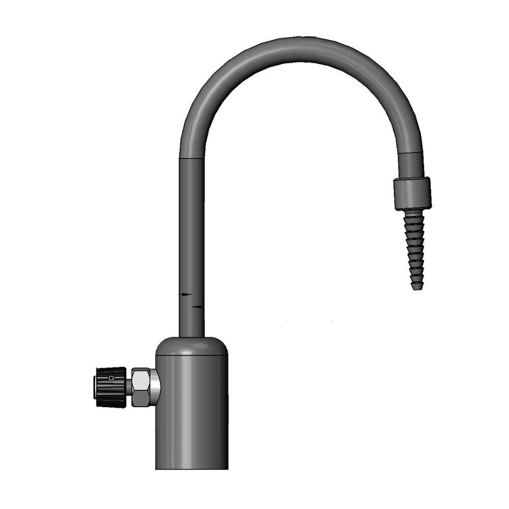 T&S BL950502 Gray Deck Mount PVC Single Ledge Distilled / Deionized