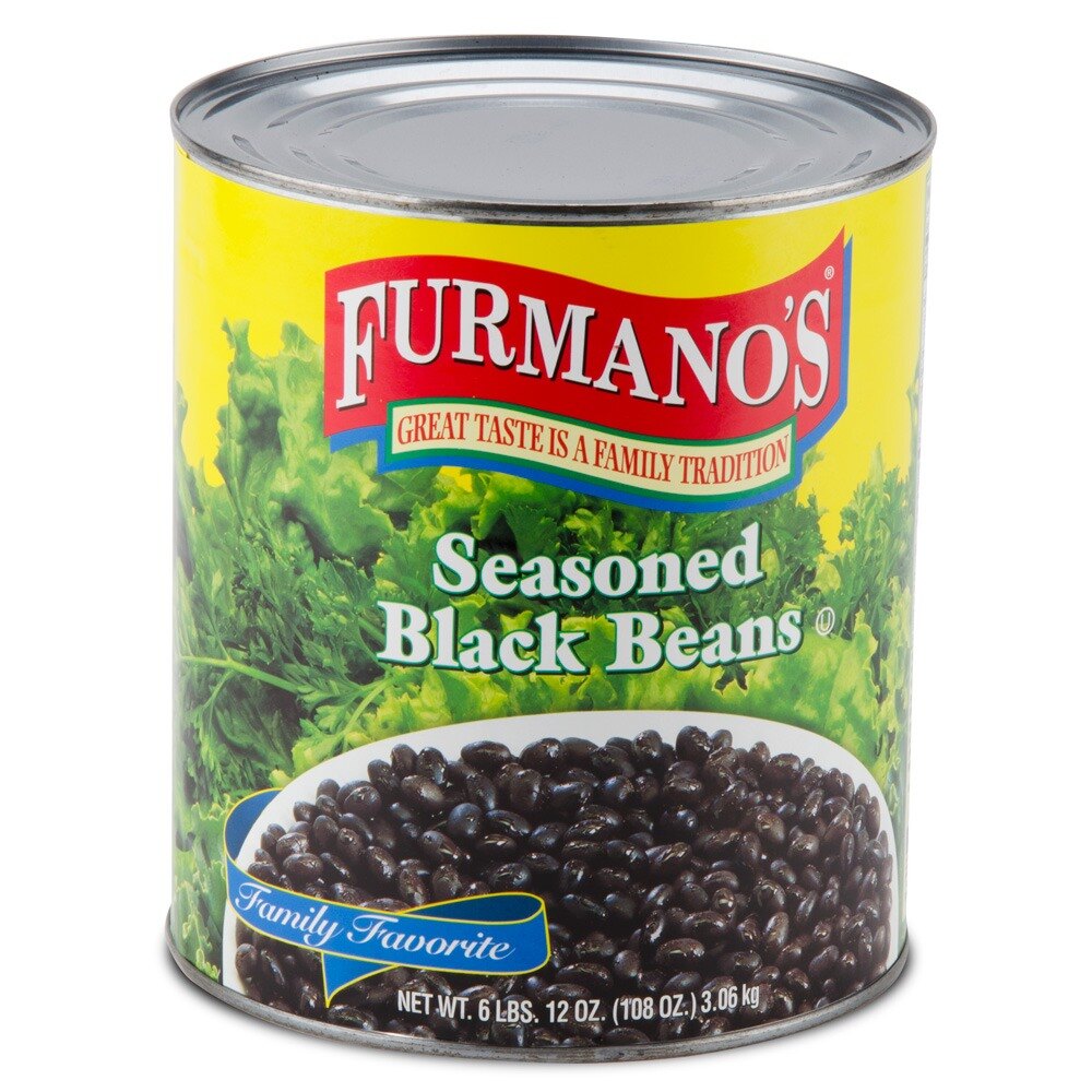 Furmano's 10 Can Seasoned Black Beans 6/Case