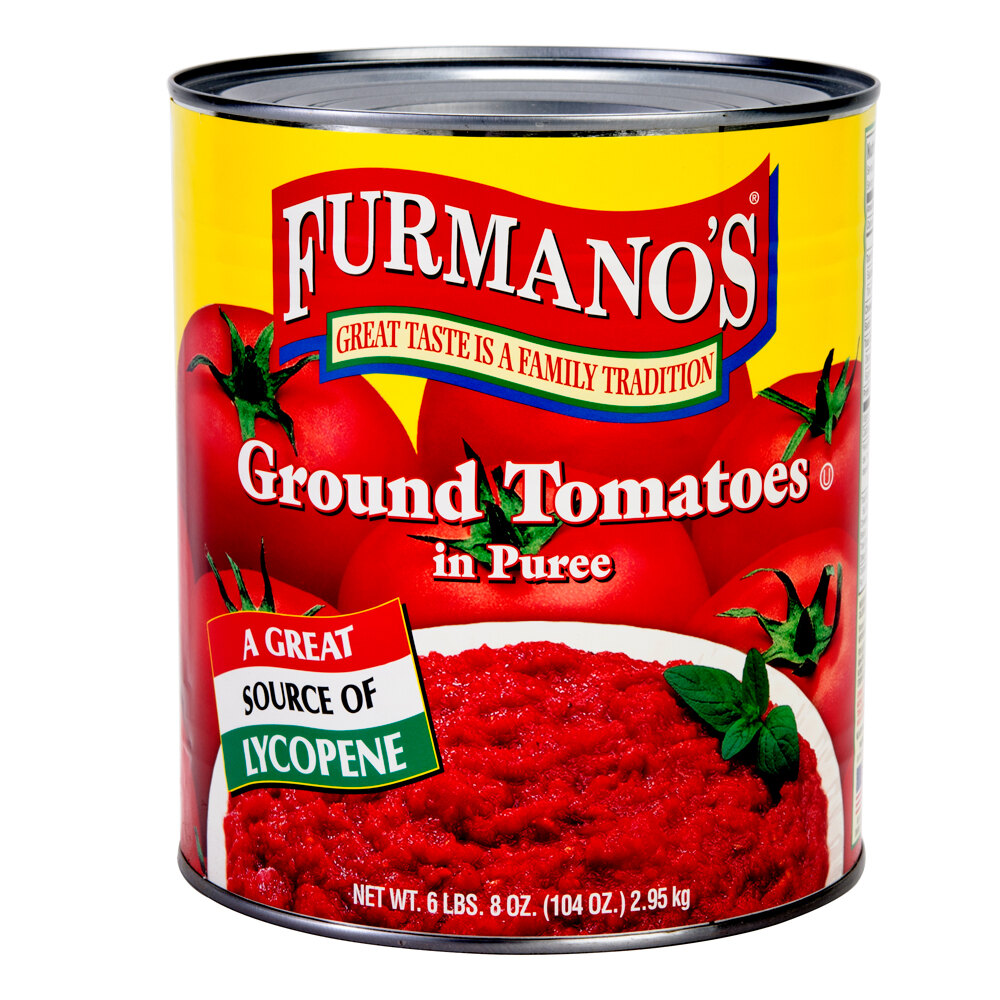 Furmano's Ground Peeled Tomatoes in Puree 10 Can