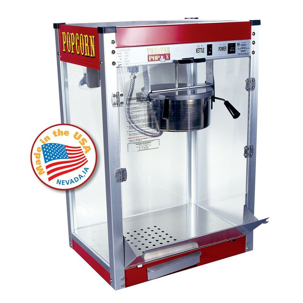 Paragon 1108110 Commercial 8 oz. Theater Popcorn Machine 1420W