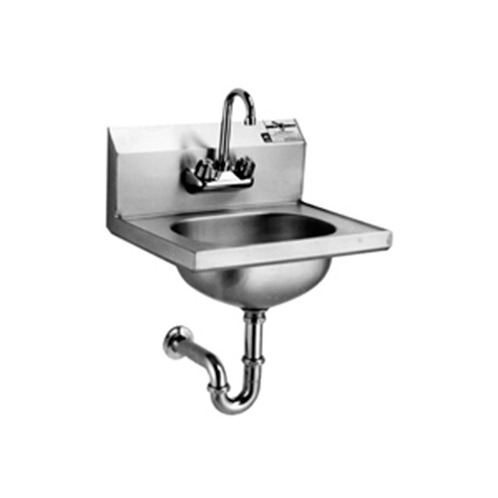 Eagle Group HSA10FA Hand Sink with Gooseneck Faucet, PTrap, Tail Piece, and Basket Drain