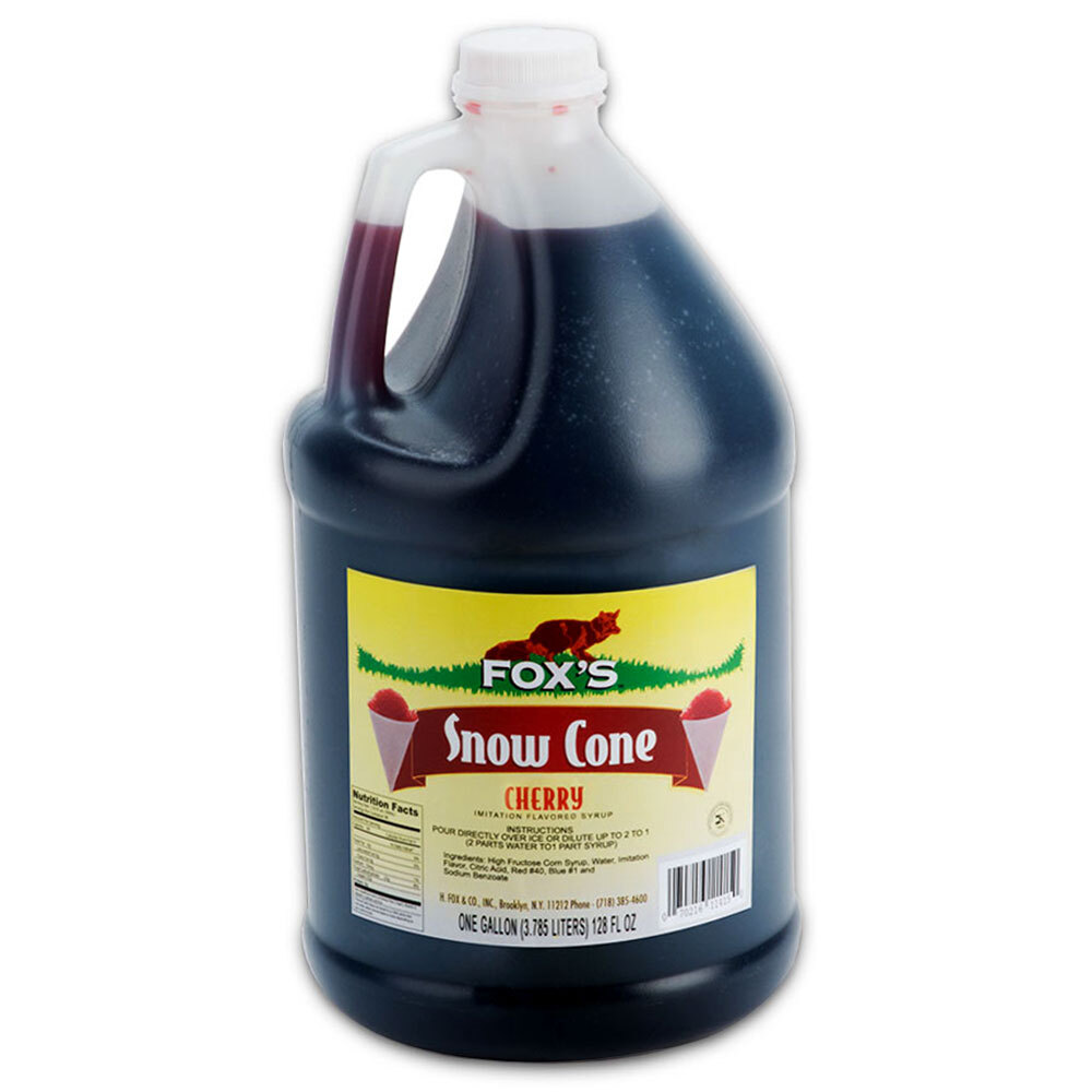 Fox's Cherry Snow Cone Syrup 1 Gallon