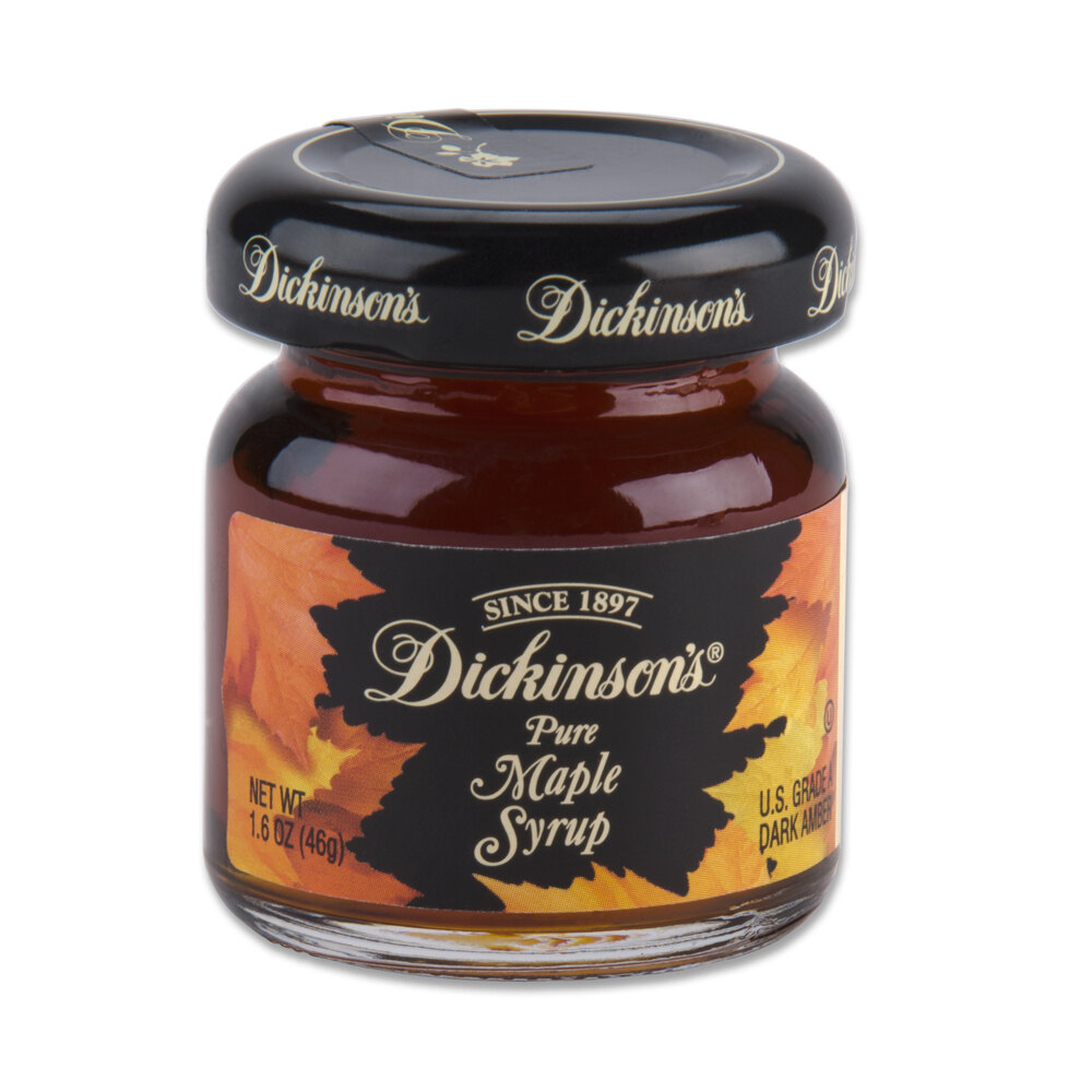 Dickinson's Pure Maple Syrup (72) 1.2 oz. Glass Jars / Case