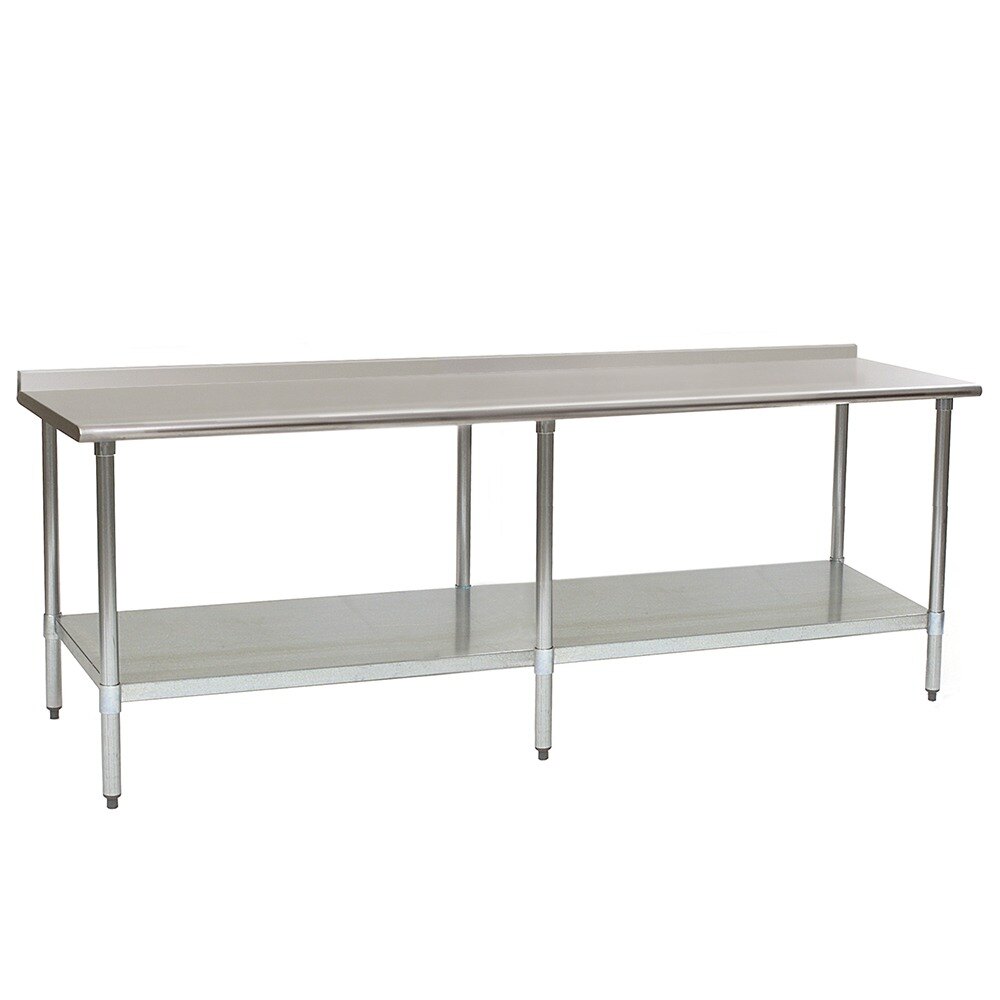 eagle group ut3096e 30 x 96 stainless steel work table with undershelf and 1 12 backsplash - Stainless Steel Work Table With Backsplash eagle group ut3096e 30 x 96 stainless steel work table with undershelf and 1 12 backsplash - Stainless Steel Work Table With Backsplash