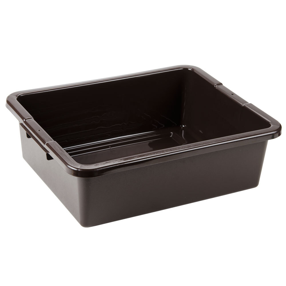 Rubbermaid 335192 Brown Plastic Bus Tub / Bus Box 21" x 17" x 7