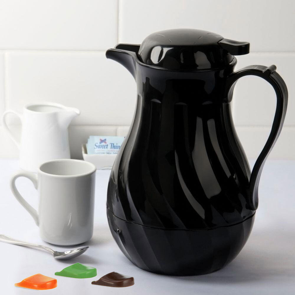 Choice VSW42K 1.24 Liter Black Swirl Thermal Coffee Server