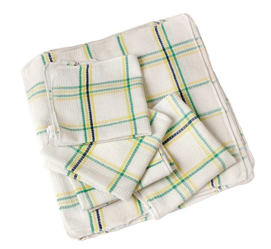 Chef Revival 706DC 13" x 15" Striped WaffleWeave 100 Cotton Dish