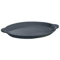 Tablecraft CW3030MBS 20" x 14" Midnight with Blue Speckle Cast Aluminum Oval Shell Platter