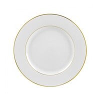 10 Strawberry Street GLD0002 9 1/8" Double Line Gold Porcelain Luncheon Plate - 24/Case