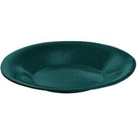 Tablecraft CW12020HGNS 22" Hunter Green with White Speckle Cast Aluminum 5 Qt. Wide Rim Round Platter
