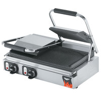 Vollrath 40795-C 19" x 9 1/8" Grooved Top & Bottom Double Panini Sandwich Grill - 220V
