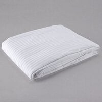 Oxford Super Blend Hotel Supplies 110" x 99" White Tone on Tone Cotton / Polyester King Hotel Duvet Cover - 12/Case