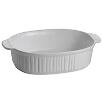 Tablecraft CW2095GY Gray 4 Qt. Oval Casserole Dish with Ridges