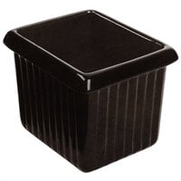 Tablecraft CW1520BKGS 1 Qt. Black with Green Speckle Cast Aluminum Rectangle Server with Ridges
