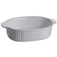 Tablecraft CW2095N Natural 4 Qt. Oval Casserole Dish with Ridges