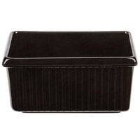 Tablecraft CW1530BKGS 3 Qt. Black with Green Speckle Rectangle Server with Ridges