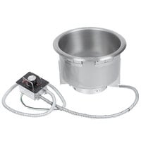 Hatco HWB-11QTD 11 Qt. Single Drop In Round Heated Soup Well with Drain - 240V