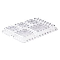Cambro 10146DCWC135 Camwear 10" x 14 3/16" Right Handed Heavy-Duty Polycarbonate NSF Clear Serving Tray Lid - 24/Case
