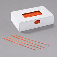Bedford Industries Inc. 7" Orange Laminated Paper Bag Ties - 2000/Box