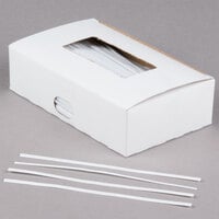 Bedford Industries Inc. 7" White Laminated Paper Bag Ties - 2000/Box