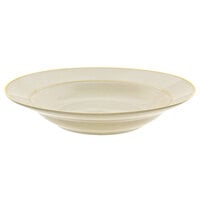 10 Strawberry Street CGLD0003 9" 10 oz. Cream Double Gold Line Porcelain Soup Bowl - 24/Case