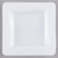 Fineline B6200-WH Tiny Temptations 3" x 3" Tiny Trays White Disposable Plastic Tray - 200/Case