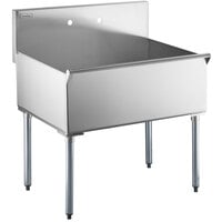 Steelton 36" 16-Gauge Stainless Steel One Compartment Commercial Utility Sink - 36" x 24" x 14" Bowl