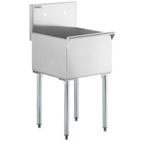 Steelton 18" 16-Gauge Stainless Steel One Compartment Commercial Utility Sink - 18" x 21" x 13" Bowl