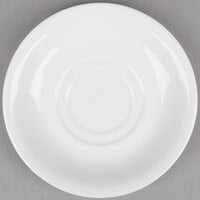 5 1/2" Bright White Porcelain Saucer - 36/Case