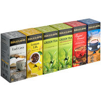 Bigelow Green and Black Tea Bag Variety Pack - 168/Case