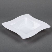 Fineline Wavetrends 112-WH White Plastic Bowl 12 oz. - 120/Case