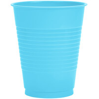 Creative Converting 28103981 16 oz. Bermuda Blue Plastic Cup - 240/Case